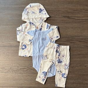Carter's Floral Blue and Cream Kids Matching Set